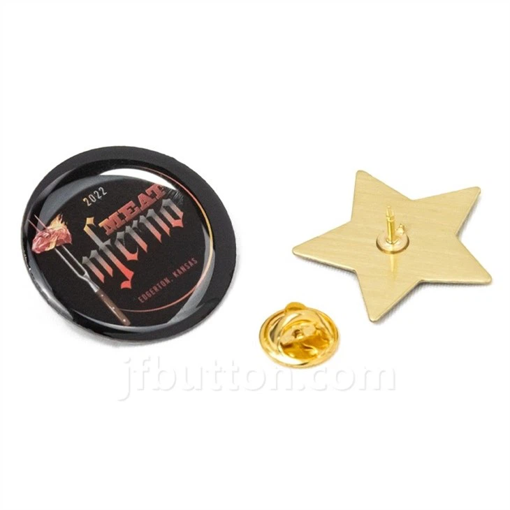 Gold Star Pin Badge