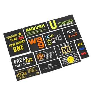 برچسب یقه لباس بافته شده مشکی