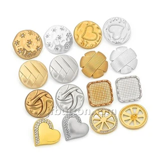 دکمه های ساق نقره ای و طلایی