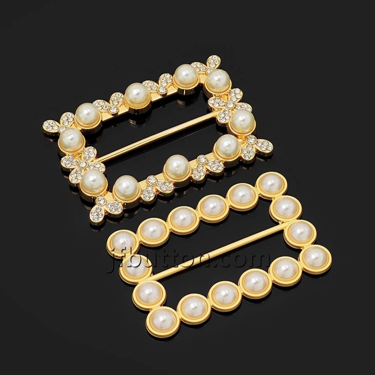Square Pearl Belt Buckle Pin For Dress factory