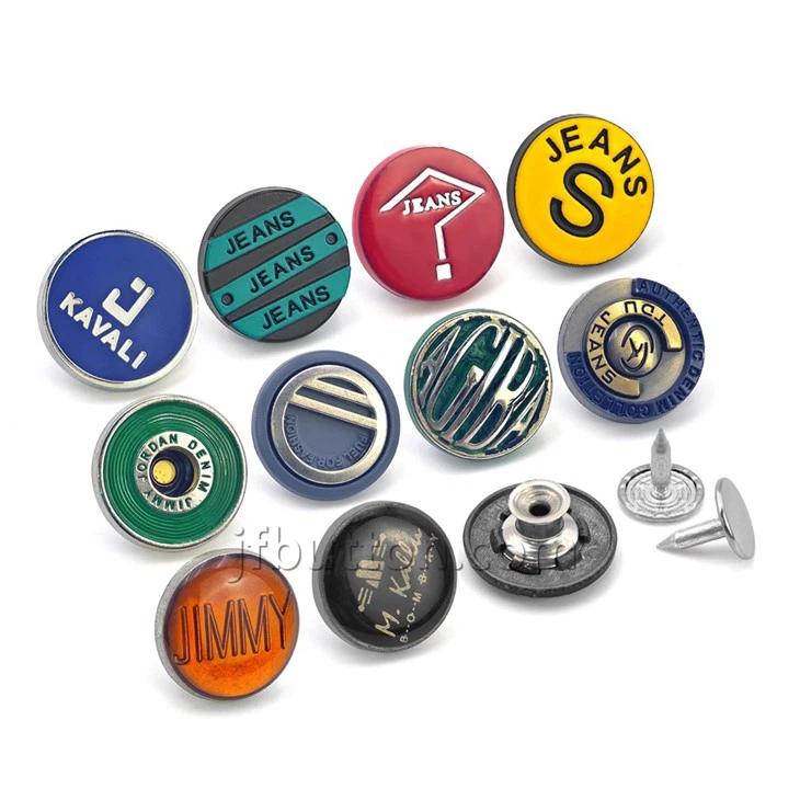Silver Denim Buttons